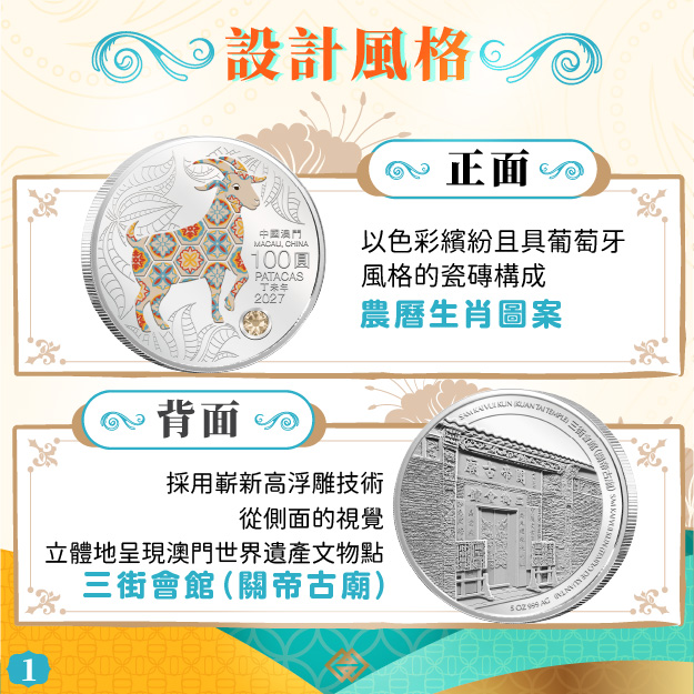 羊年生肖幣下週一（13日）起接受認購登記｜澳門金融管理局